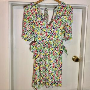 Olivaceous Floral Midi Dress - Multicolor